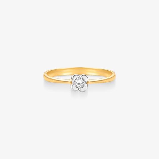 Anel Solitário Oris com Diamante em Ouro Branco 18K