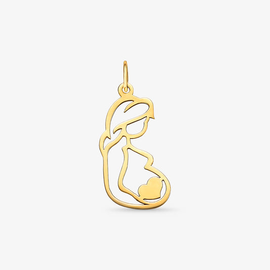 Pingente Grávida em Ouro Amarelo 18K