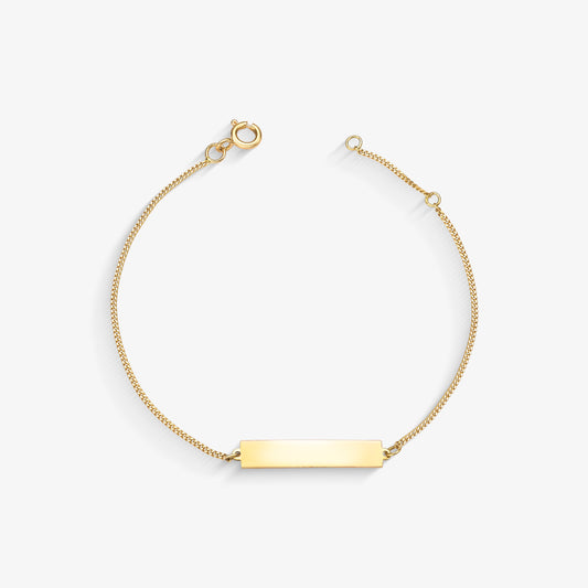 Pulseira Infantil Chapinha Veneziana em Ouro Amarelo 18K