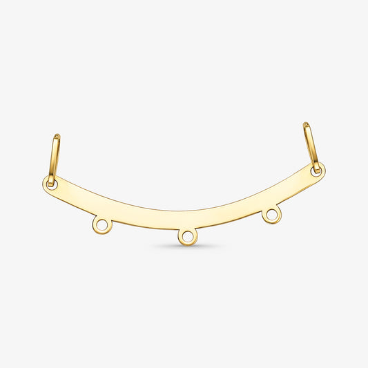 Pingente Canga Lisa com 3 em Ouro Amarelo 18K