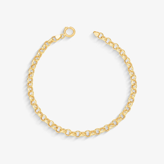 Pulseira Elo Português em Ouro Amarelo 18K, 18cm