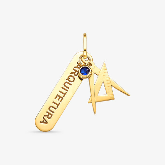 Pingente Arquitetura em Ouro Amarelo 18K
