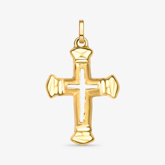 Pingente Cruz III em Ouro Amarelo 18K