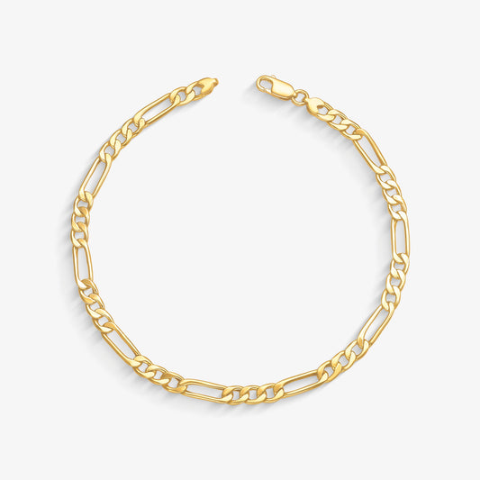 Pulseira Grumet 3x1 em Ouro Amarelo 18K, 20cm