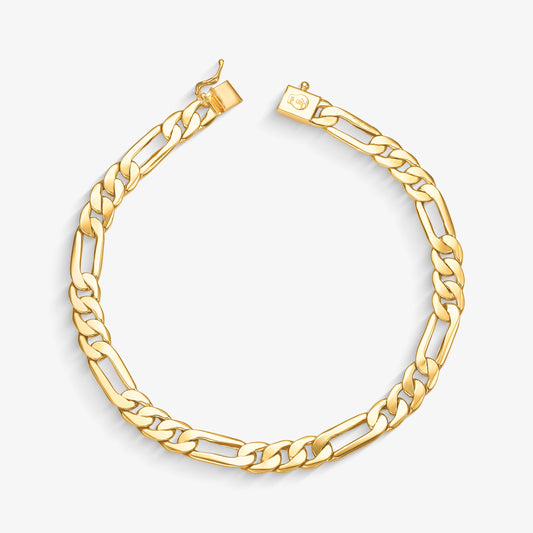 Pulseira Grumet 3x1 em Ouro Amarelo 18K, 21cm