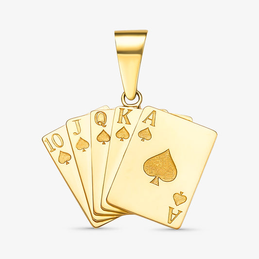 Pingente Cartas em Ouro Amarelo 18K