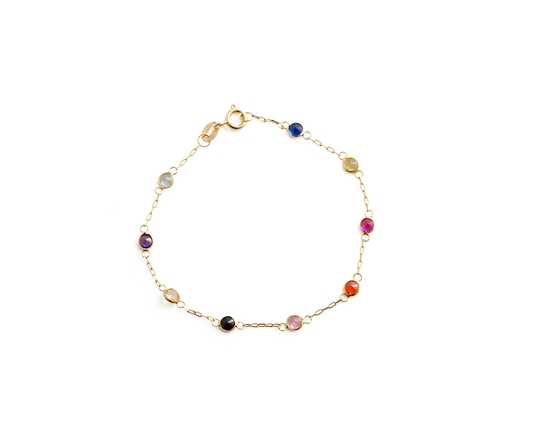 Pulseira Infantl Zir COL Ouro Am18k750 0,70G B112