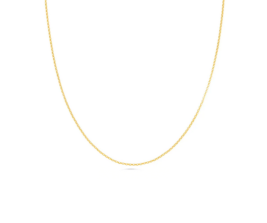 Corrente elo portugues 50cm diamantada ouro 18k750