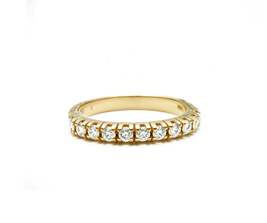 Anel meia al 9diamantes=0,36CT K/VS 2,40g ouro18k750