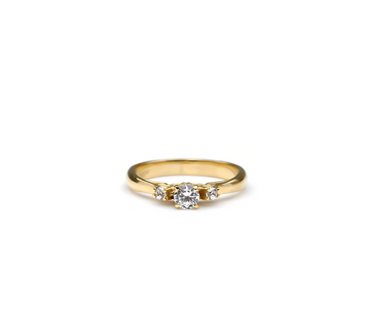 ANEL SOLITARIO ZIRCONIA TRIPLO 3,52G AUAMAR18K750
