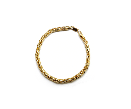 Pulseira Palmeira 5mm  22cm Ouro Amarelo 18k750