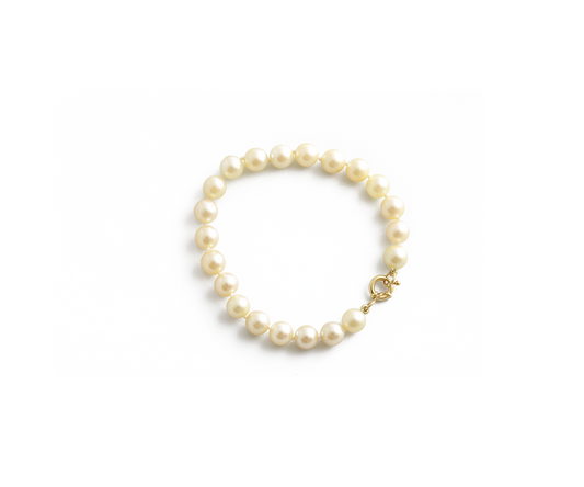 Pulseira perolas naturais 19cm 12,80g ouro amarelo 18K750 pe 1.58