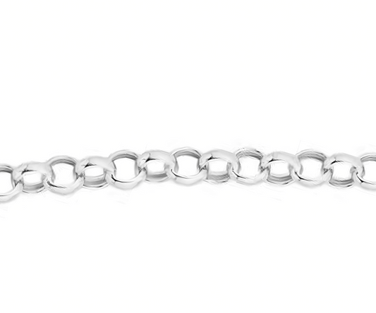 Corrente Elo Português Diamantada Ouro Branco 18K 45cm