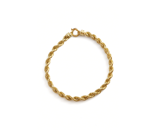 PULSEIRA CORDÃO BAIANO 22CM 10,60g OURO AMARELO 18K 750