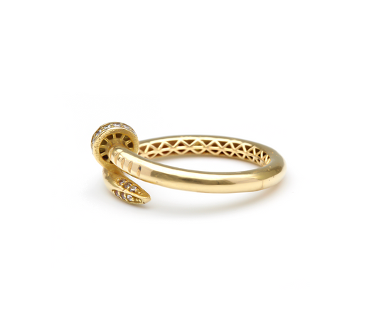 ANEL PREGO OC COM ZIRCONIA 2,50G OURO AMARELO 18K 750