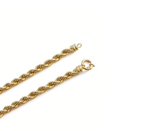 PULSEIRA CORDÃO BAIANO 22CM 10,60g OURO AMARELO 18K 750