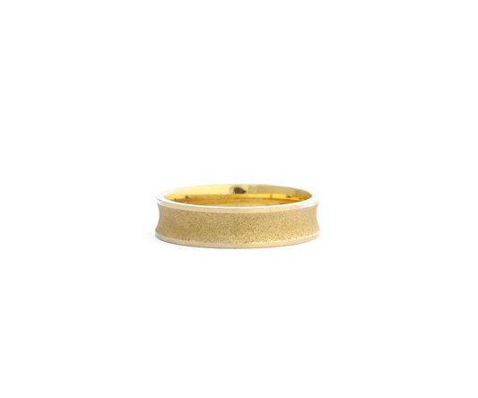 ALIANÇA FOSCO 5mm     OURO AMARELO 18K 750