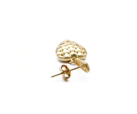Brinco coracao estamparia pend oco 3,0g ouro 18k750