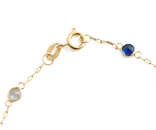 Pulseira Infantl Zir COL Ouro Am18k750 0,70G B112
