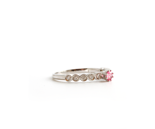 SOLITARIO C/ 10 DI 2,0=20CT K/VVS2 E TURMALINA ROS