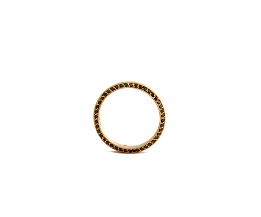 Aliança Dark Ouro18k, 5 mm