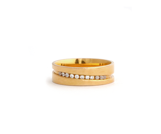 Aliança S 6,5mm em Ouro 18K