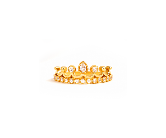 Anel Dama de Debutante em Ouro Amarelo 18K