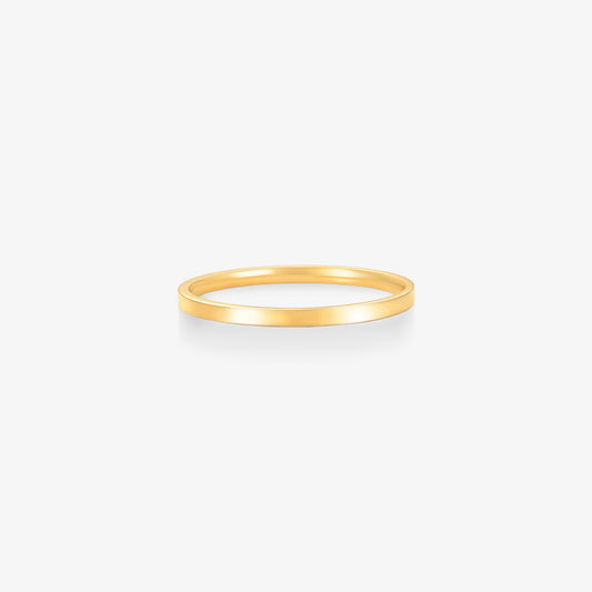 Aliança Dueto Lisa Comfort em Ouro Amarelo 18K, 3mm