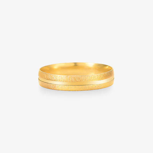 Aliança Fosca Comfort em Ouro Amarelo 18K, 4mm