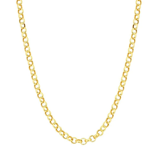 Corrente Elo Portugues 45cm 7,5mm Ouro Amarelo 18K 750