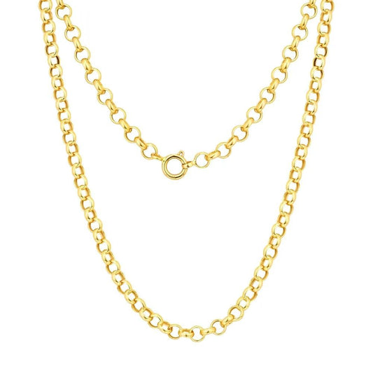 Corrente Elo Portugues 45cm 7,5mm Ouro Amarelo 18K 750