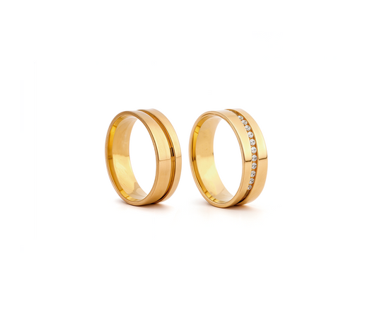 Aliança S 6,5mm em Ouro 18K
