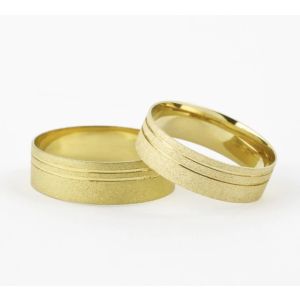 Par de Alianças de Casamento em Ouro 18k 5mm 4,5gr